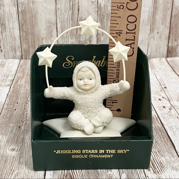 Department 56 Snowbabies Juggling Stars in the Sky Bisque Ornament - Picture 4 of 9